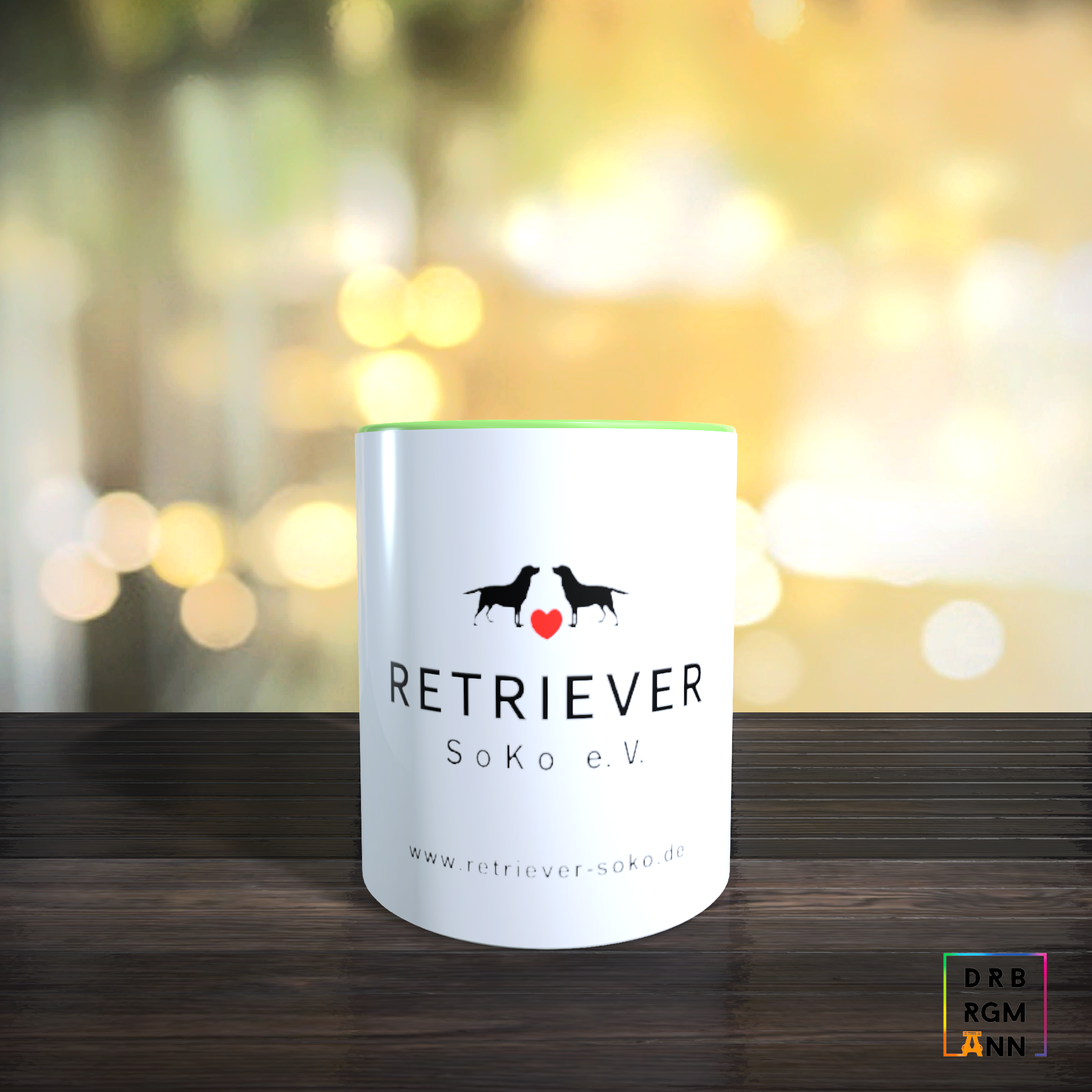 2-farbige Tasse  "Retriever Soko"